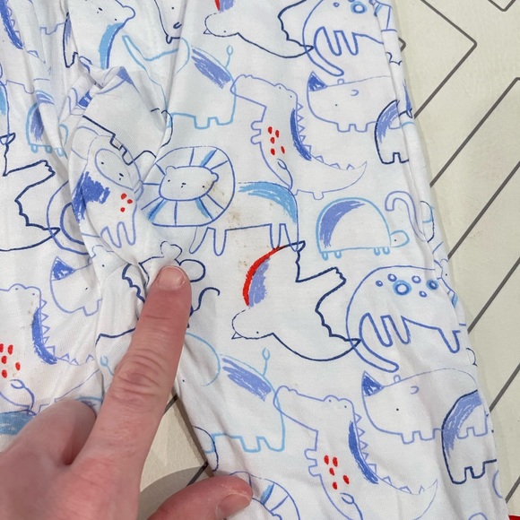 Magnetic Me White Animal Outline Footie Pajama - Picture 4 of 12